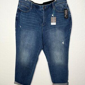 Lularoe The Boyfriend Cropped Cuffed Jeans Size 44 NWT #17